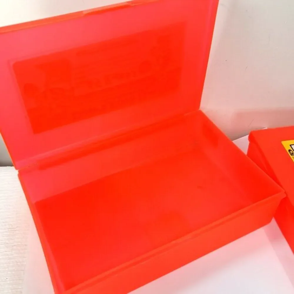 Vintage Empire Pencil Plastic School Box Case School Bus & Football cheerleaders
